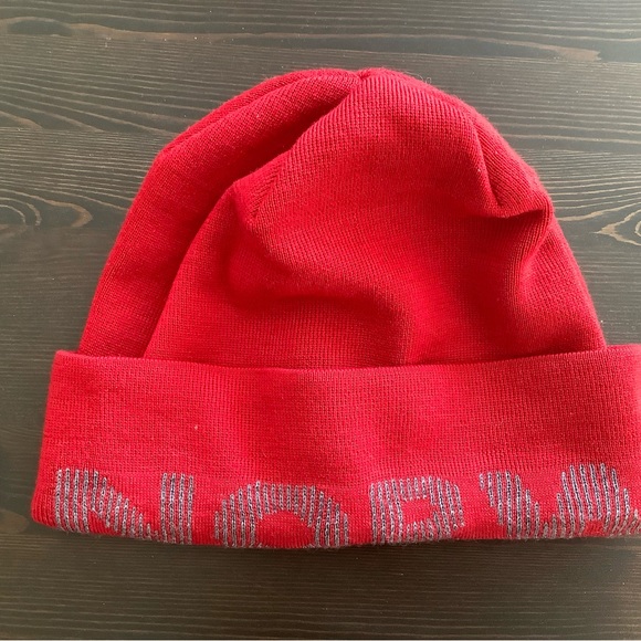 NWT Dale of Norway Double layer Merino Wool Toque/Hat/Beanie, Red & Grey - Picture 2 of 10